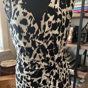 Ralph Lauren Black and Cream Patterned Dress